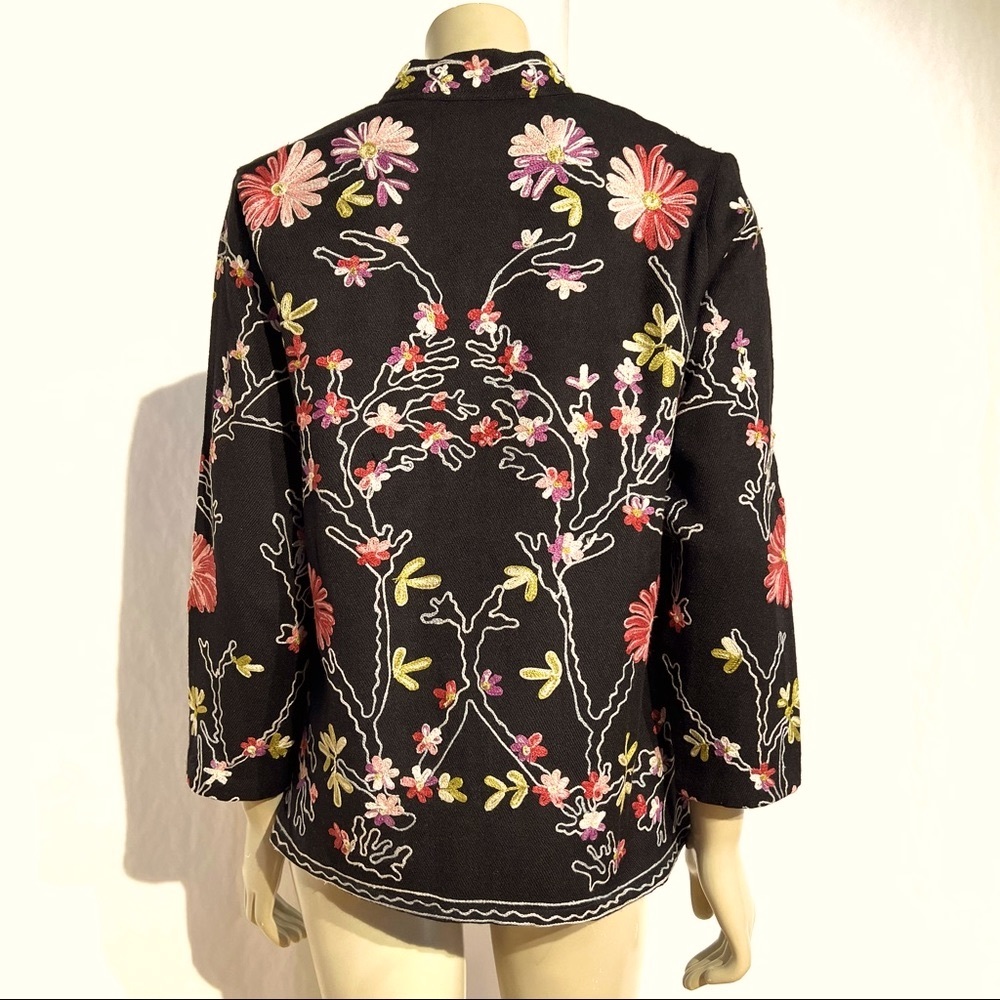 BOSTON PROPER Crewel Embroidered Blazer/Jacket - Picture 9 of 12